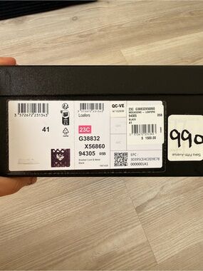 Black Loafers Box with Size 41 Label